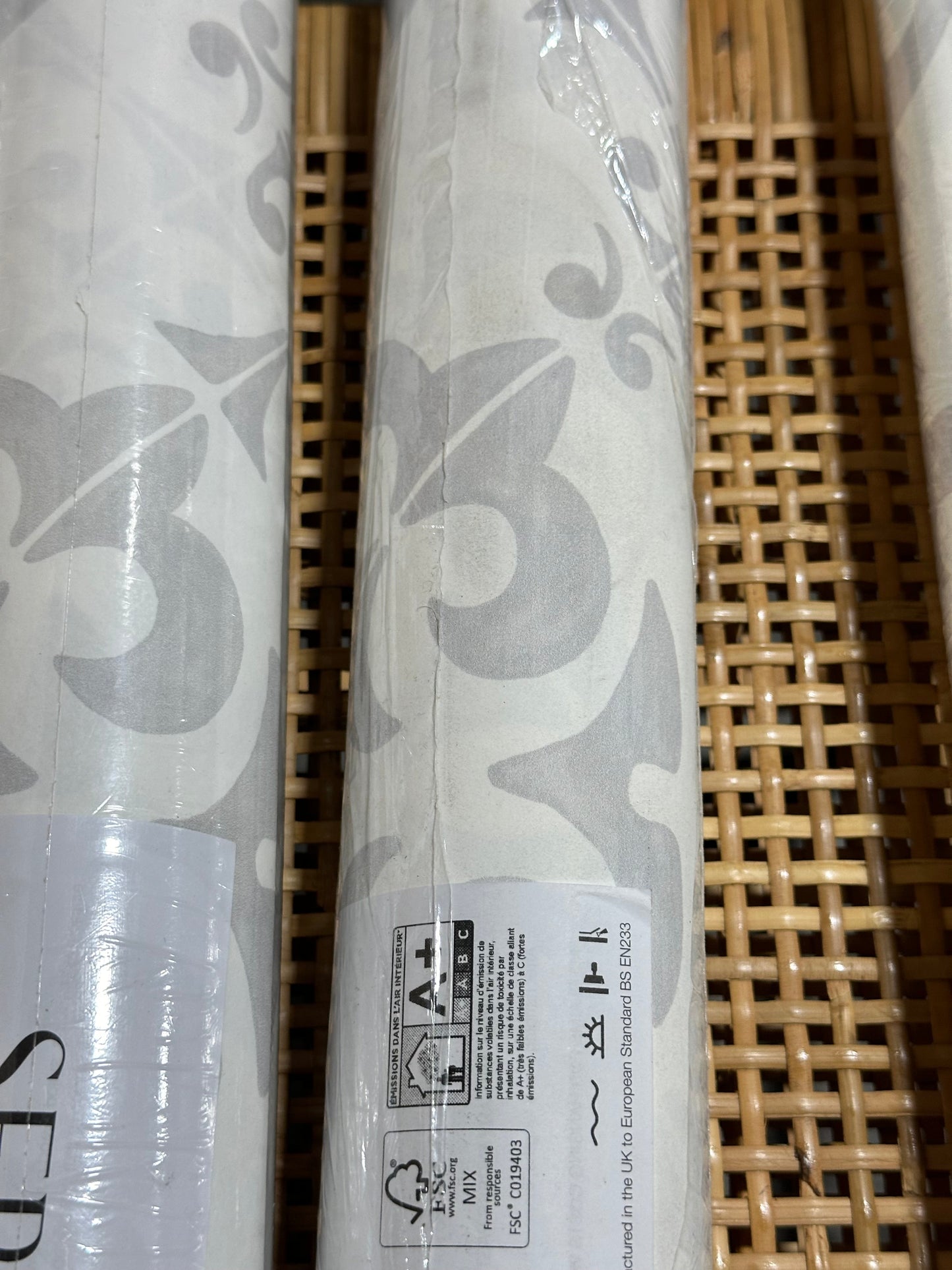 Wentworth Wallpaper-Fog (CL) - The Home Decor Outlet