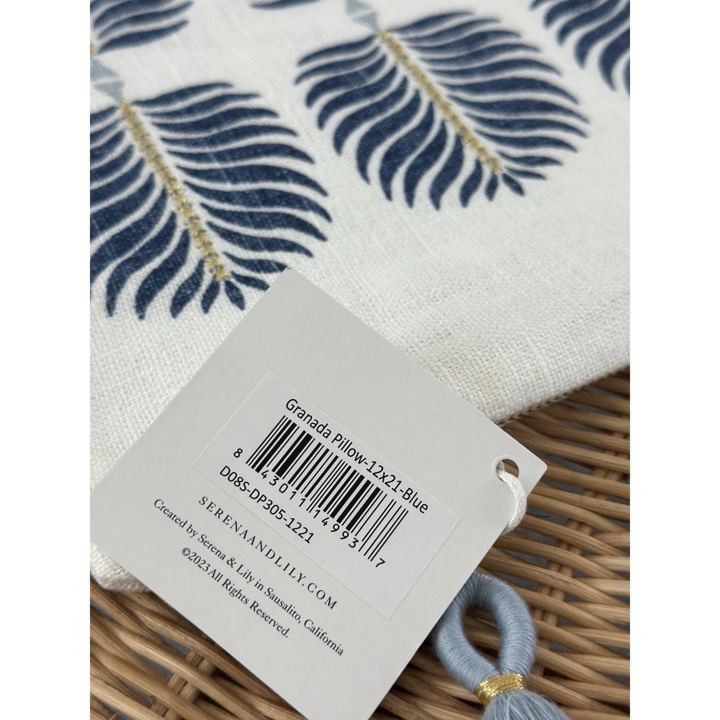 Granada Pillow Cover (12”x21”)-Blue