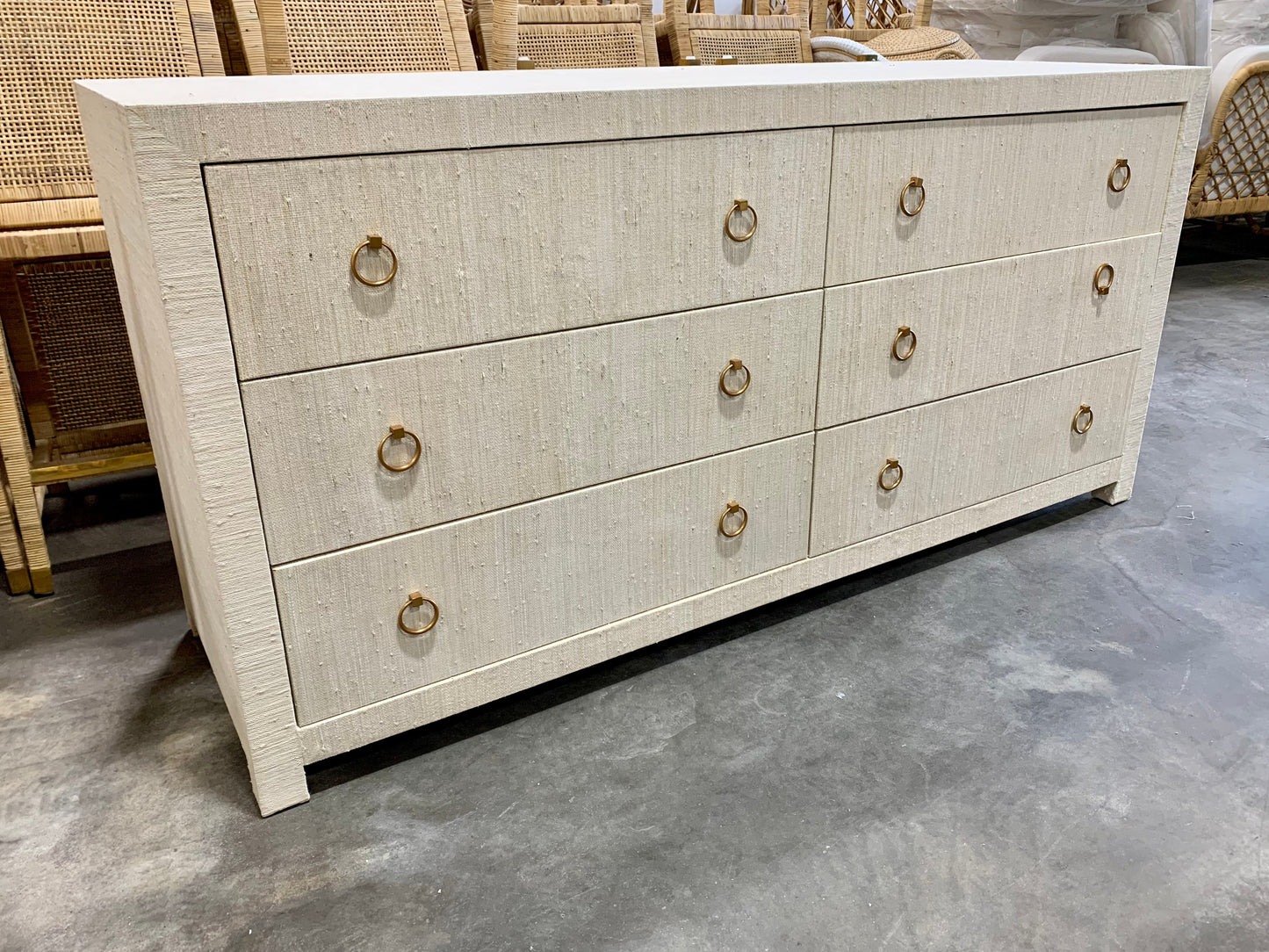 Blake Dresser (Wide 6-Drawer)-Natural - The Home Decor Outlet
