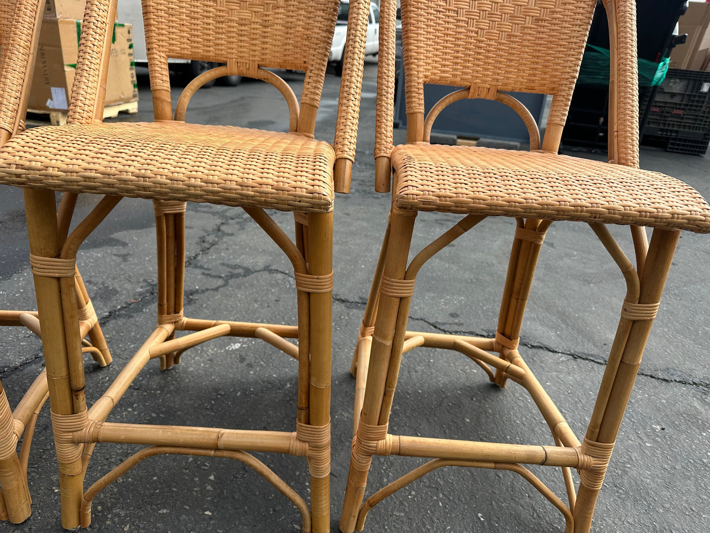 Sunwashed Riviera Rattan Counter Stool-Natural