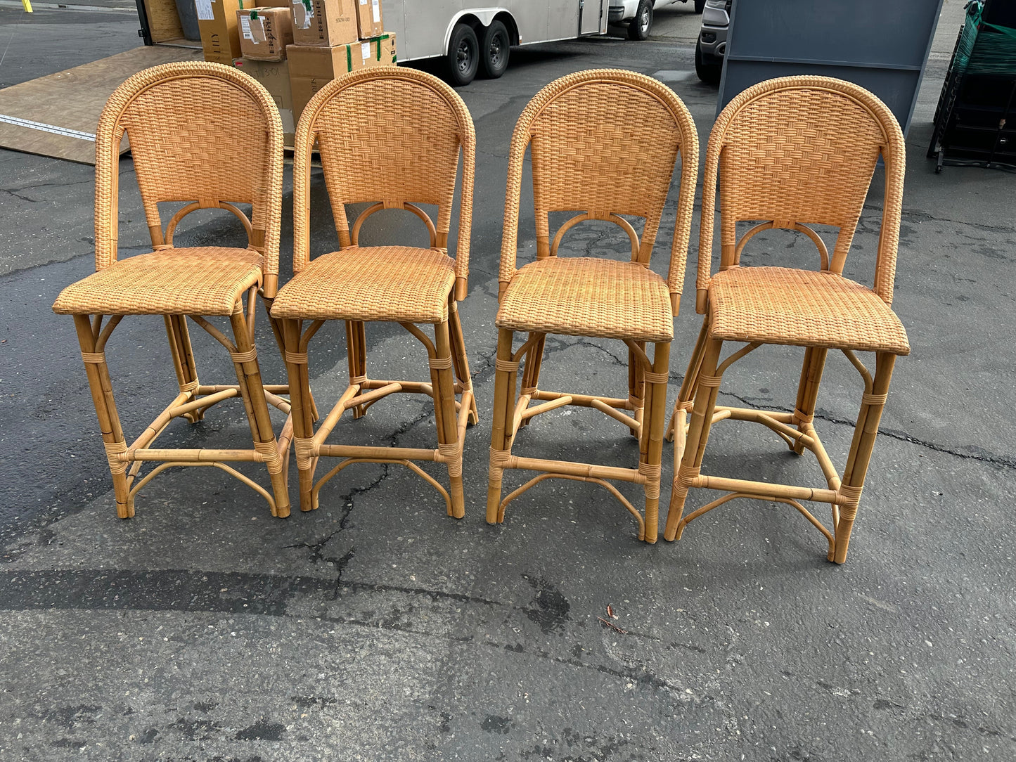 Sunwashed Riviera Rattan Counter Stool-Natural