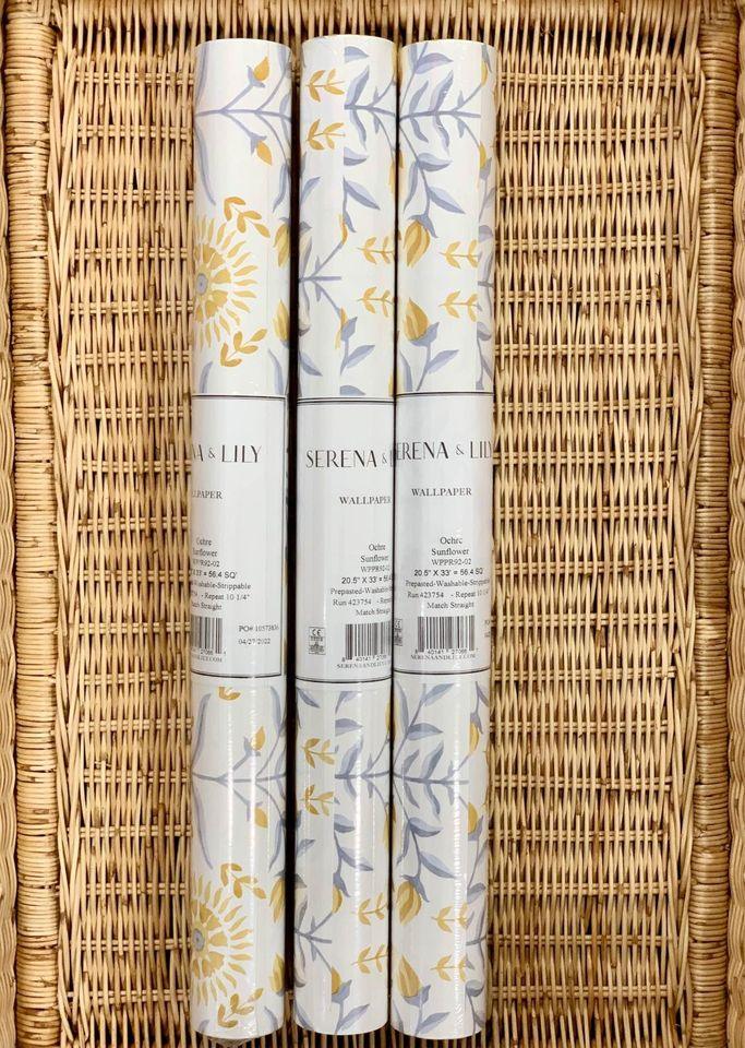Sunflower Wallpaper-Ochre - The Home Decor Outlet