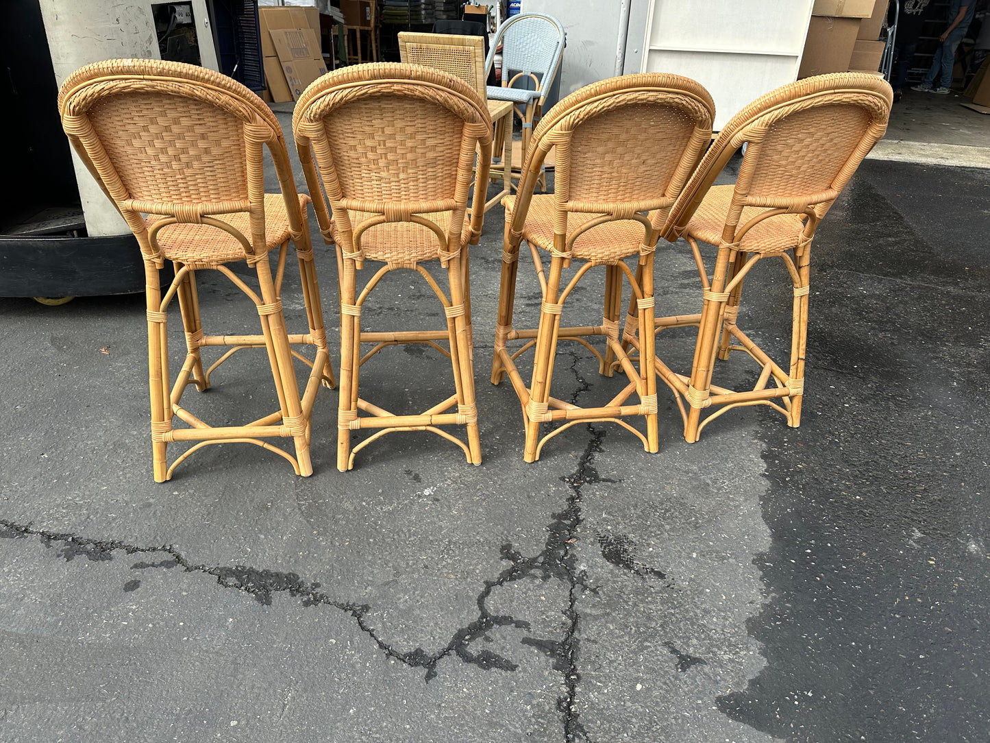 Sunwashed Riviera Rattan Counter Stool-Natural