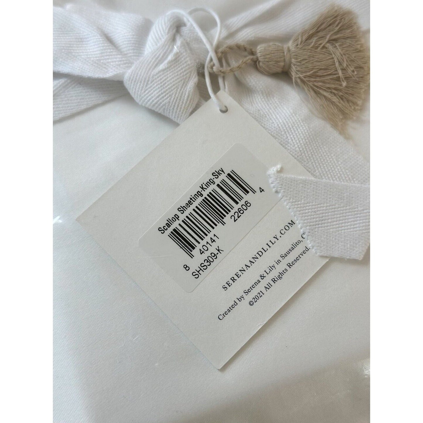 Scallop Sateen Sheet Set (King)-Sky - The Home Decor Outlet