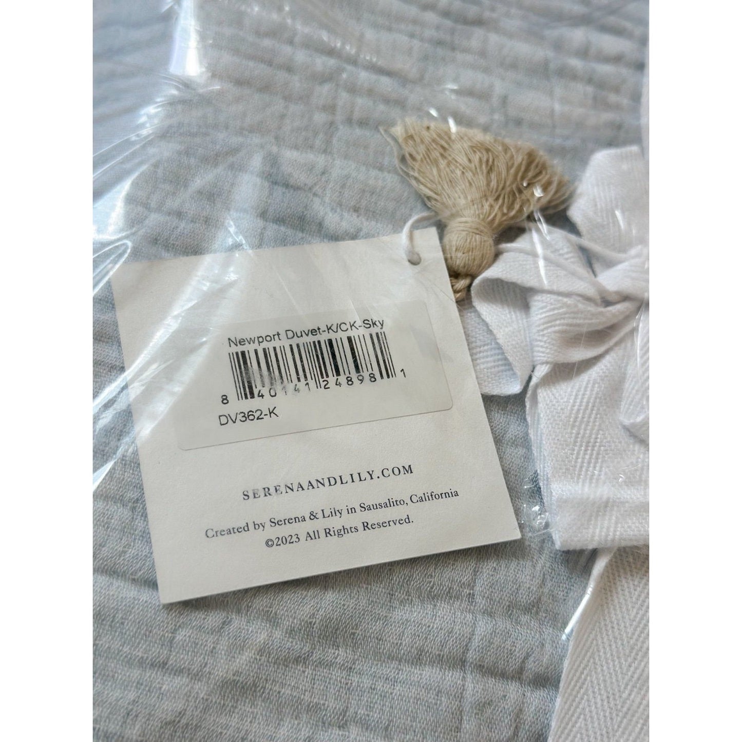 Newport Duvet Cover (K/CK)-Sky - The Home Decor Outlet