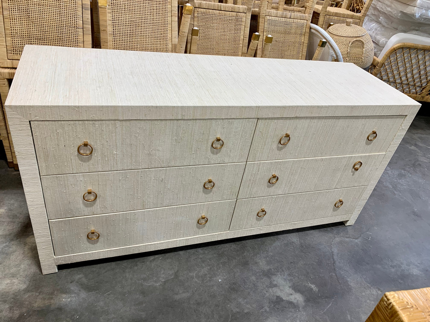 Blake Dresser (Wide 6-Drawer)-Natural - The Home Decor Outlet
