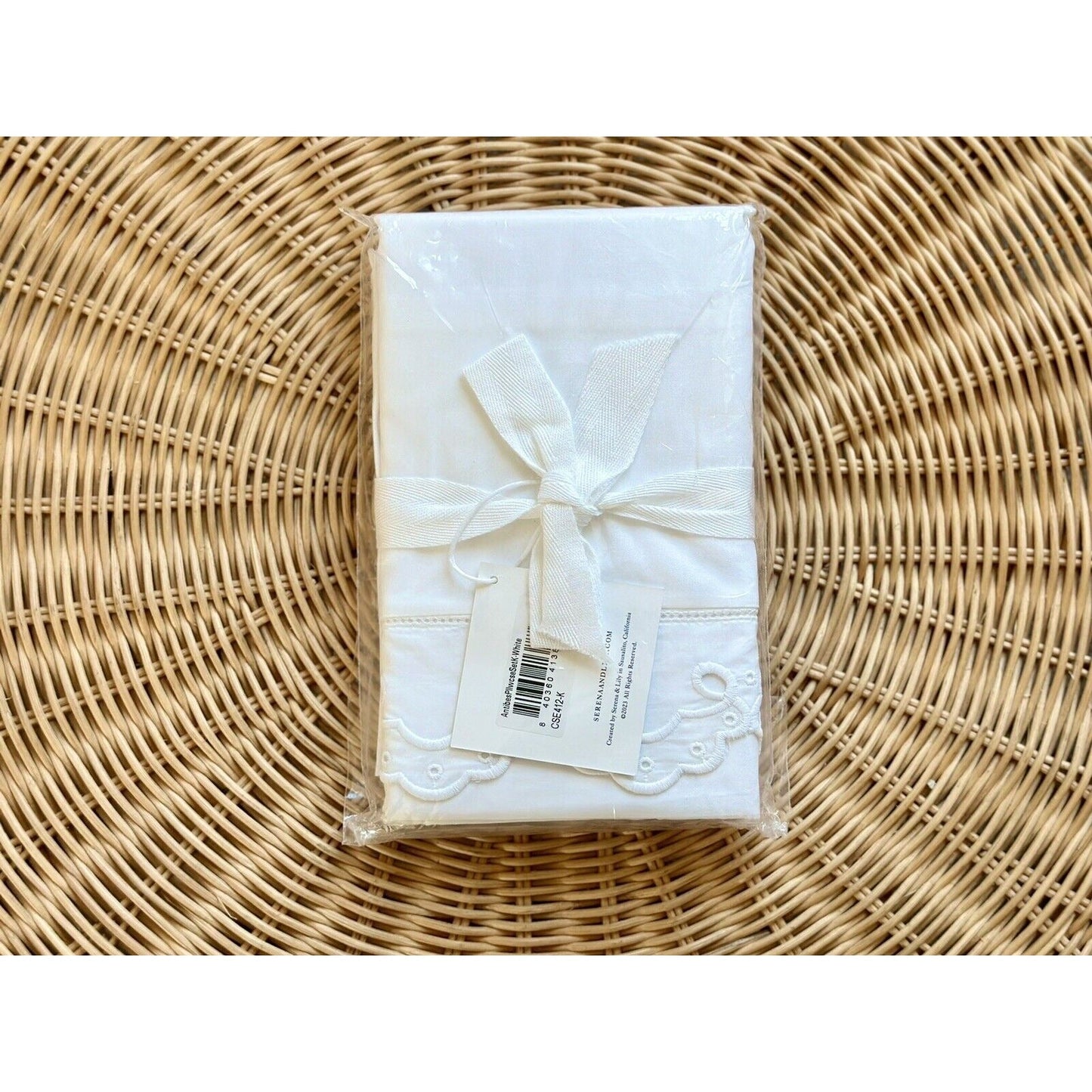 Antibes Eyelet Percale King Pillowcases (Set of 2)-White - The Home Decor Outlet