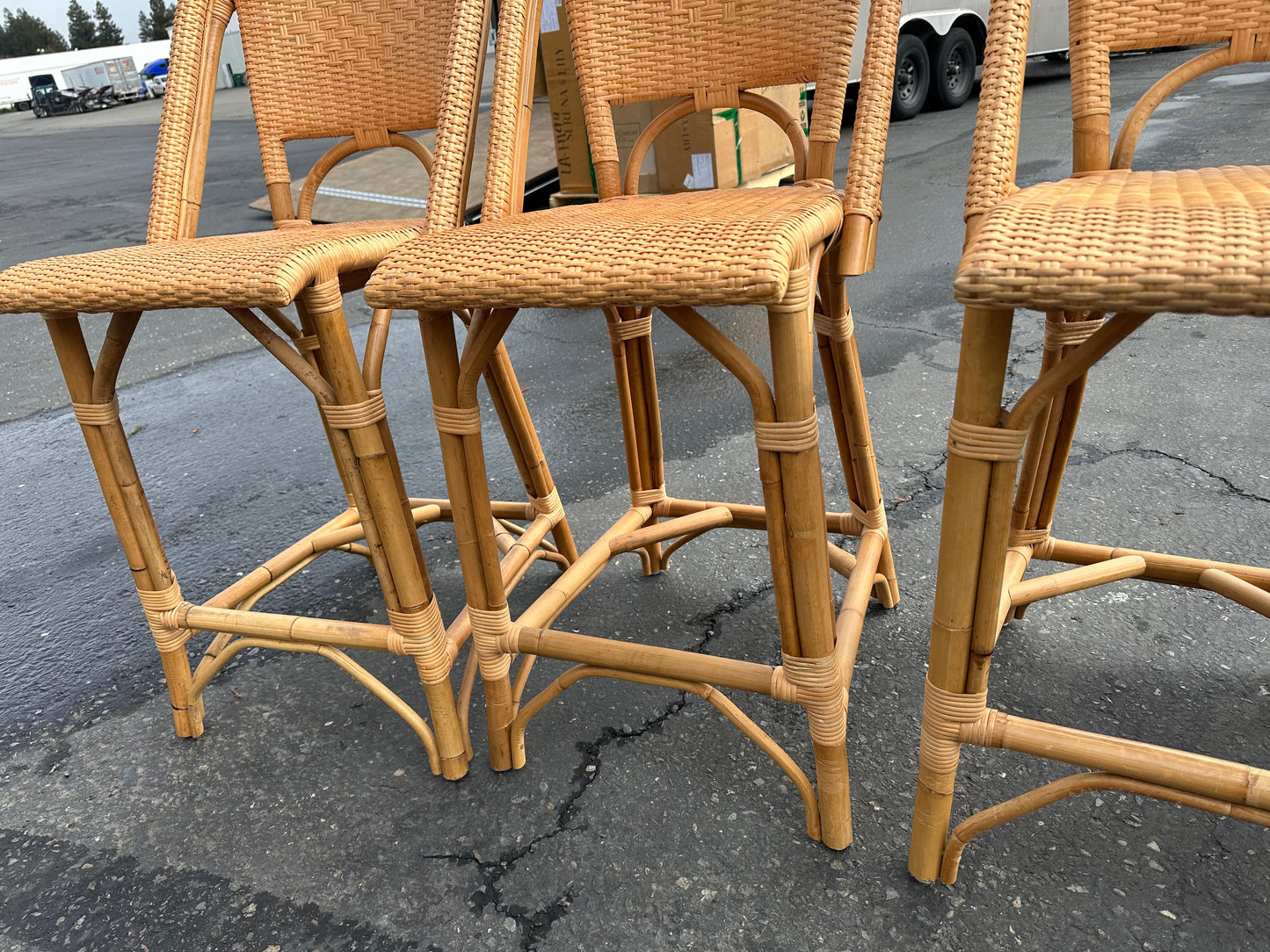 Sunwashed Riviera Rattan Counter Stool-Natural