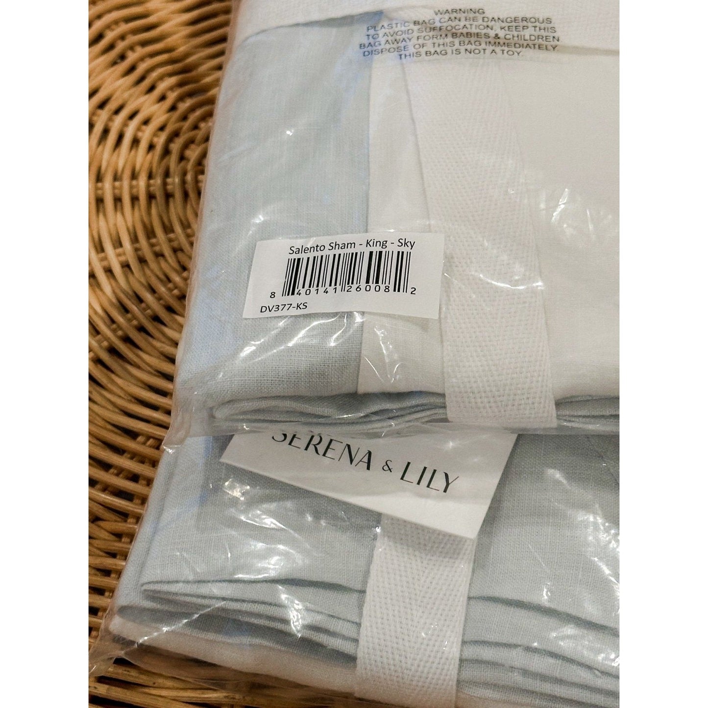 Salento King Shams (Set of 2)-Sky - The Home Decor Outlet