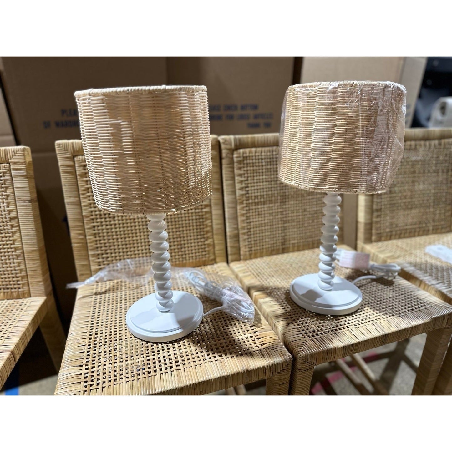 Springview Petite Table Lamp-White - The Home Decor Outlet