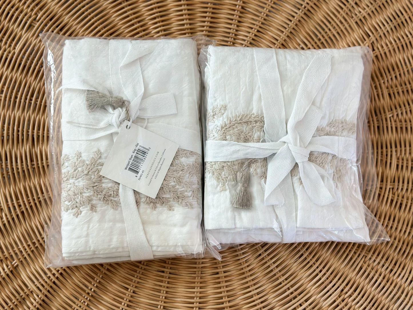 Westport King Shams (Set of 2)-Flax - The Home Decor Outlet