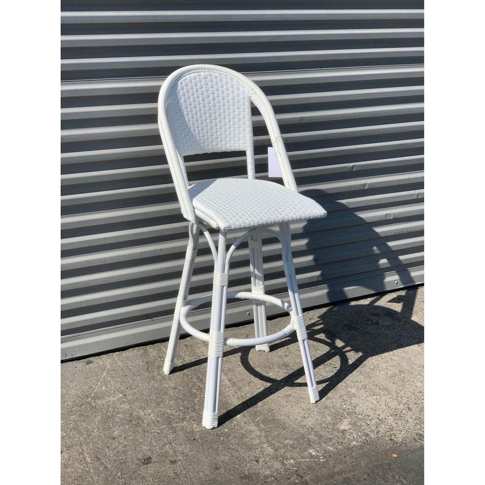 Riviera Outdoor Swivel Bar Stool-White - The Home Decor Outlet