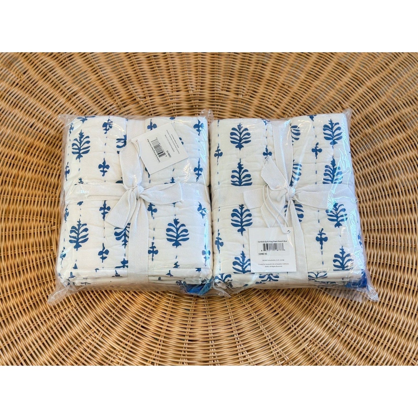 Cambria King Shams (Set of 2)- French Blue - The Home Decor Outlet