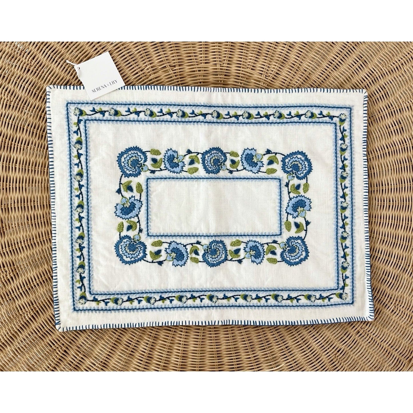 Amelie Pillow Pillow Cover (18”x24”)-Blue