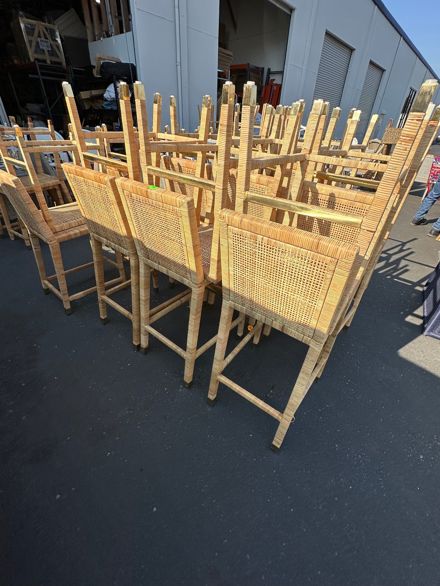Balboa Rattan Bar Stool-Natural