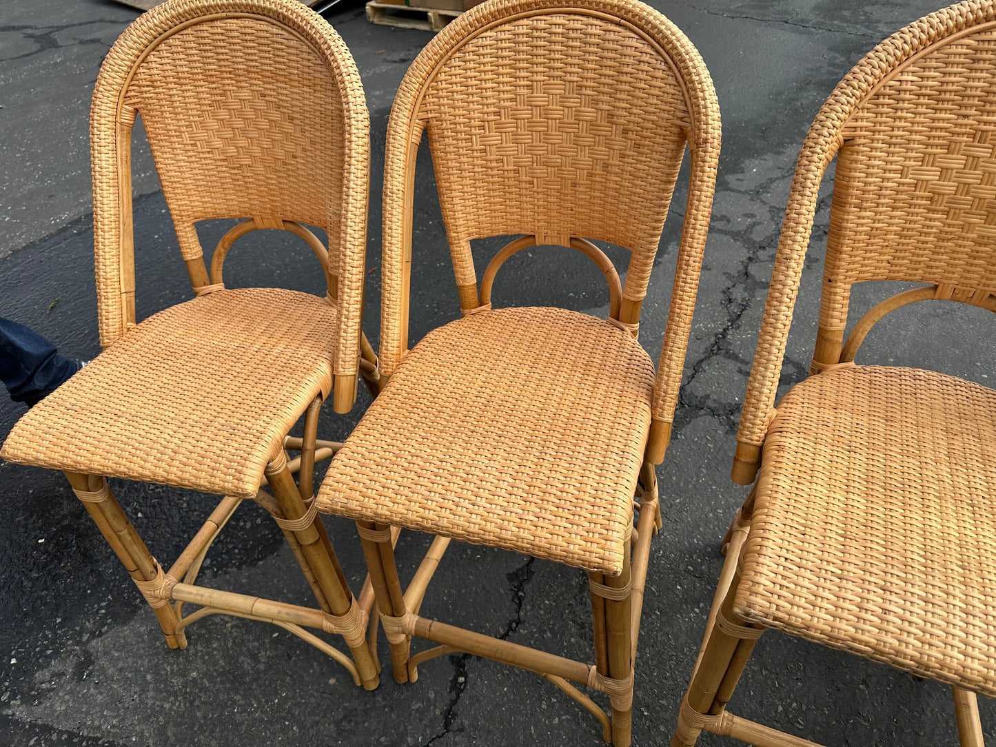 Sunwashed Riviera Rattan Counter Stool-Natural