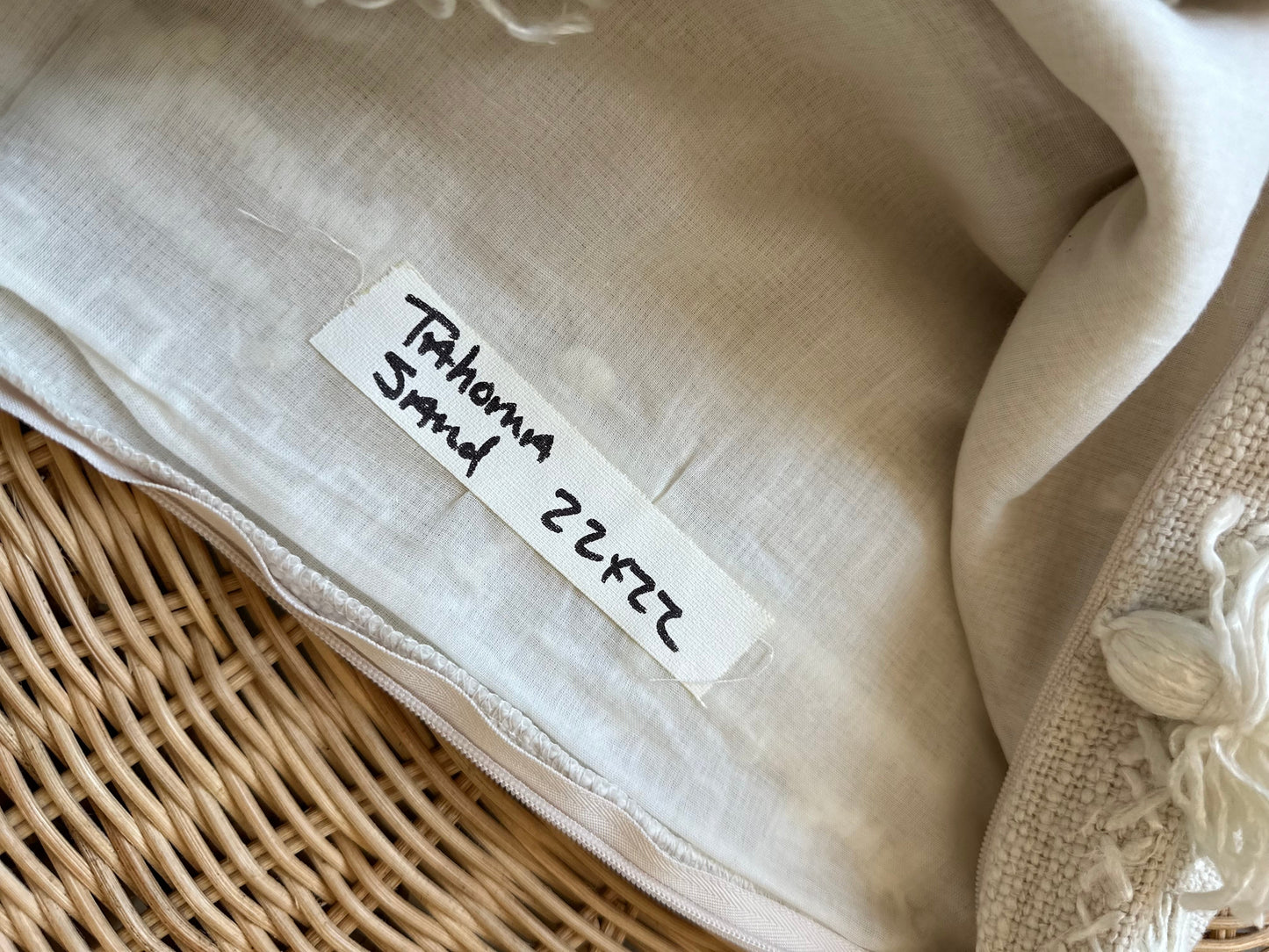 Serena & Lily Tahoma Pillow Cover (22” SQ)-Sand - The Home Decor Outlet