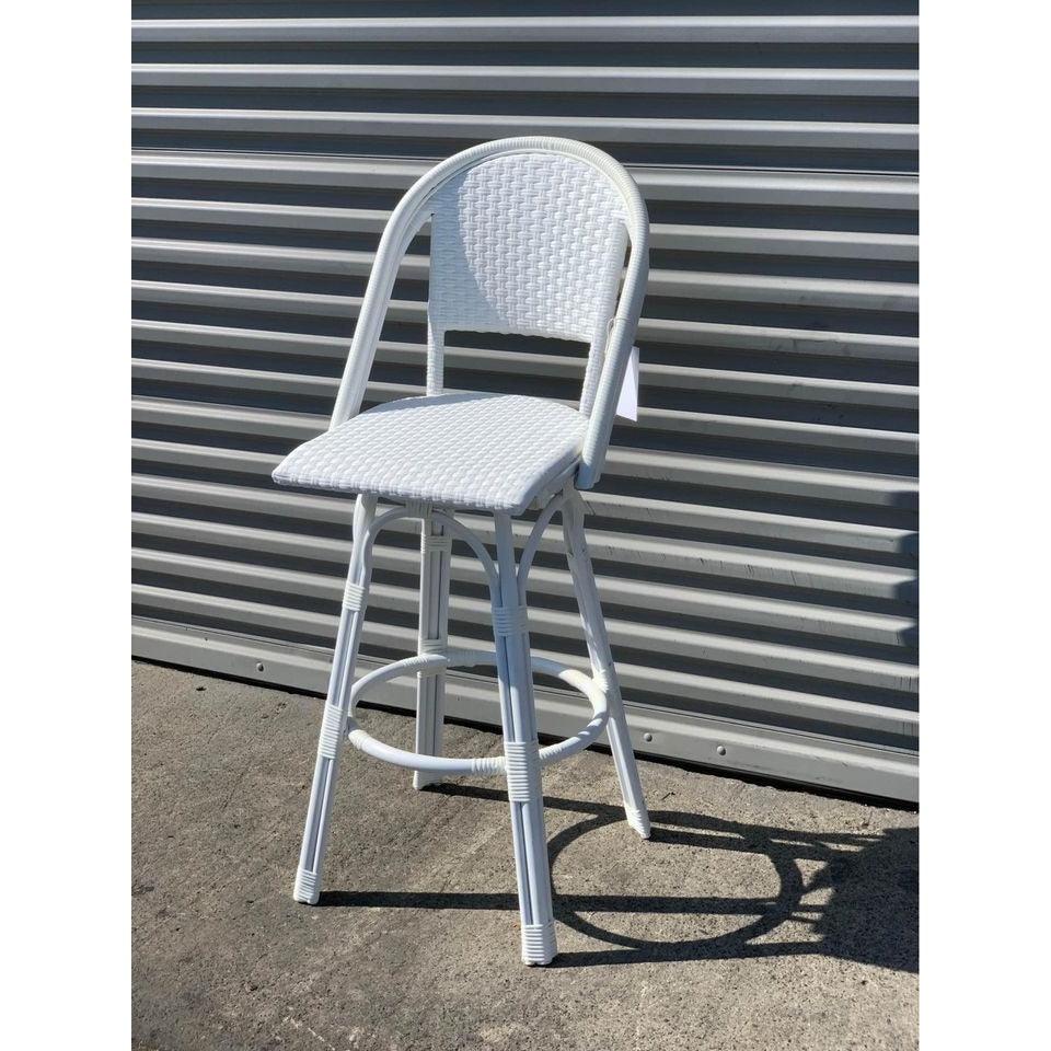 Riviera Outdoor Swivel Bar Stool-White - The Home Decor Outlet