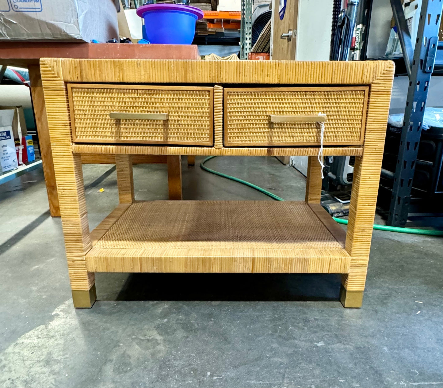 Balboa Rattan Wide Nightstand (CL) - The Home Decor Outlet
