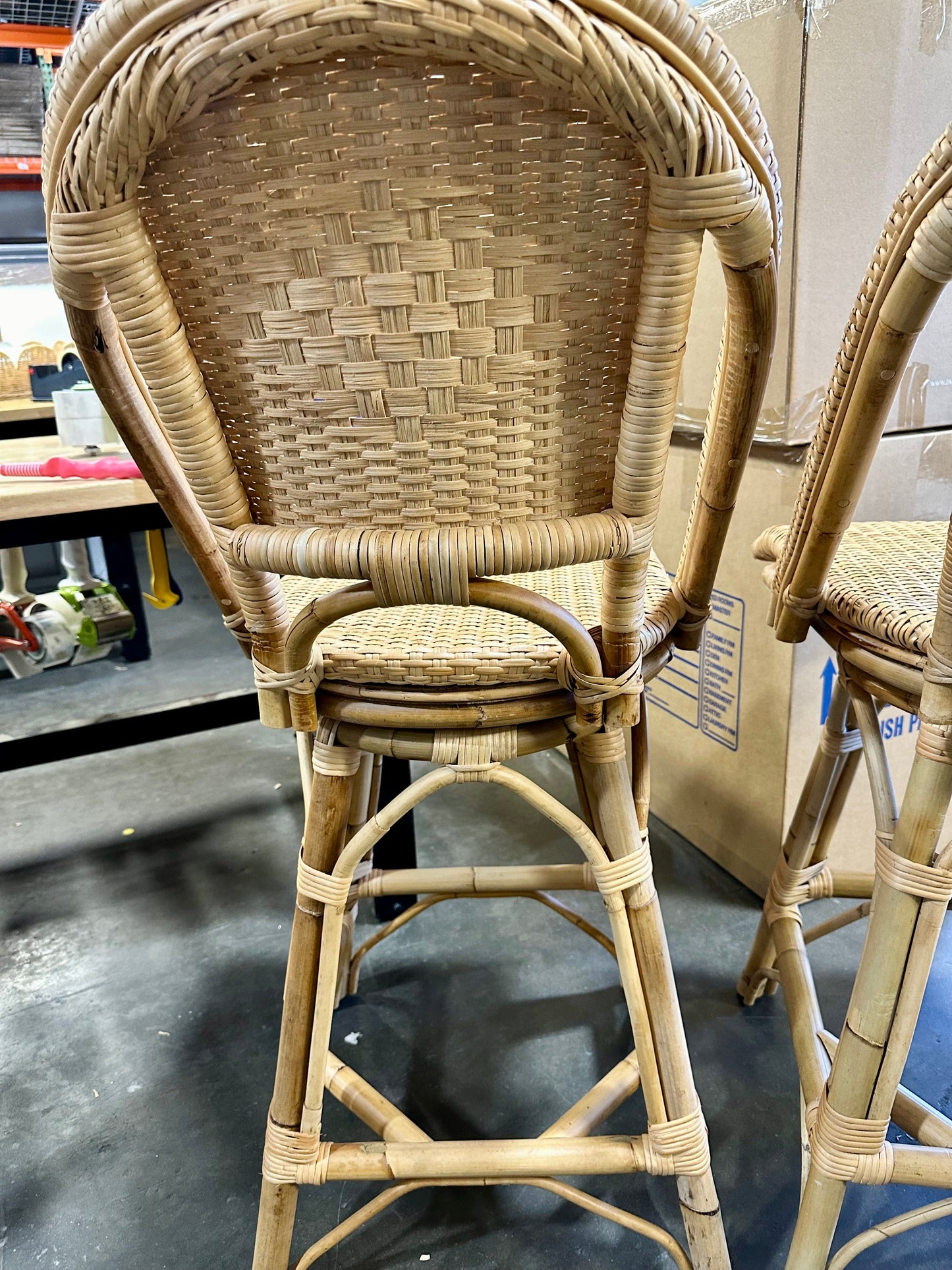 Sunwashed Riviera Swivel Rattan Counter Stool-Natural (CL) - The Home Decor Outlet