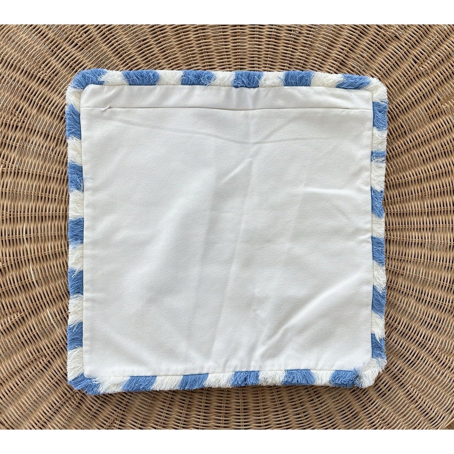 Reef Outdoor Pillow Cover (20” SQ)-Hydrangea Blue