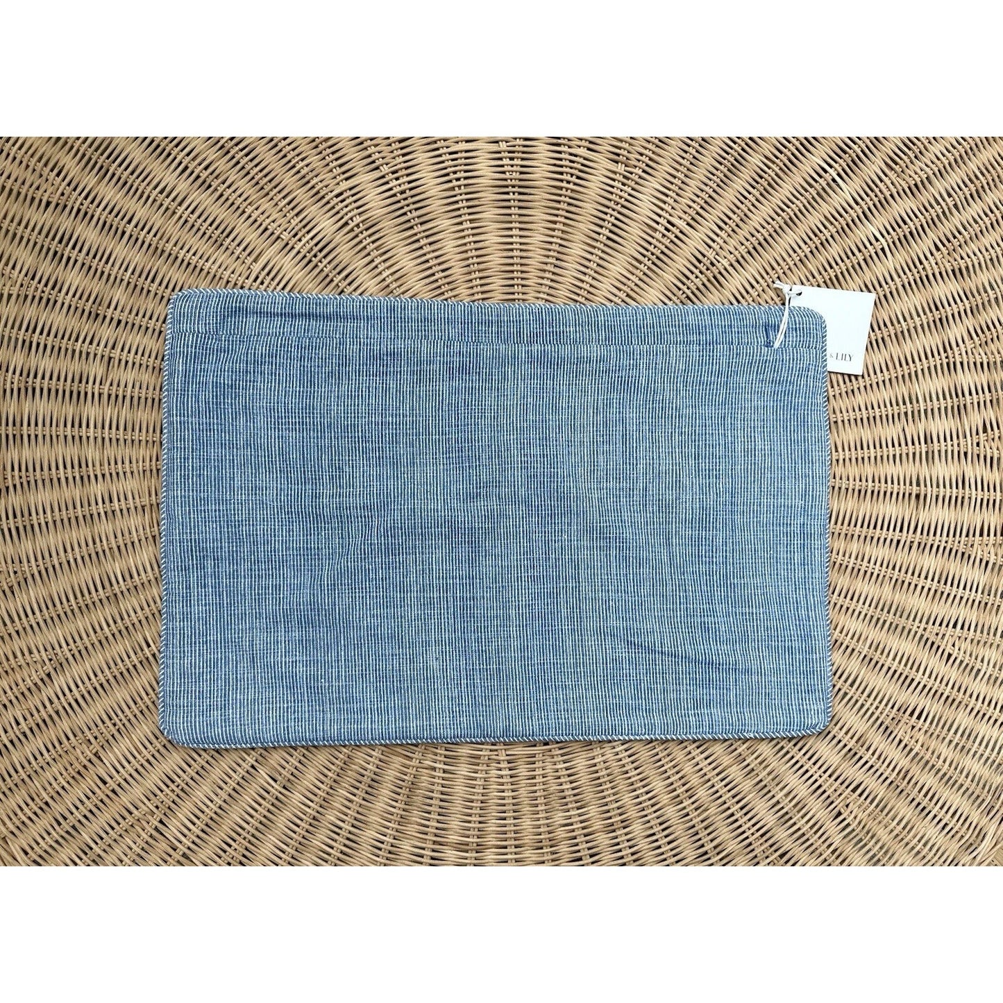 Lisse Pillow Cover (14”x22”)-French Blue