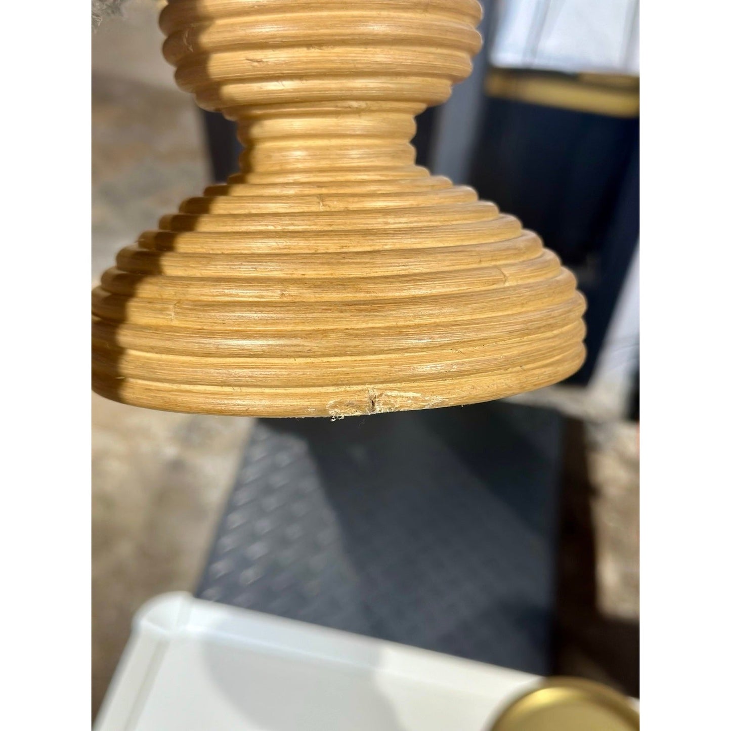 Carmel Rattan Candlestick-Natural - The Home Decor Outlet