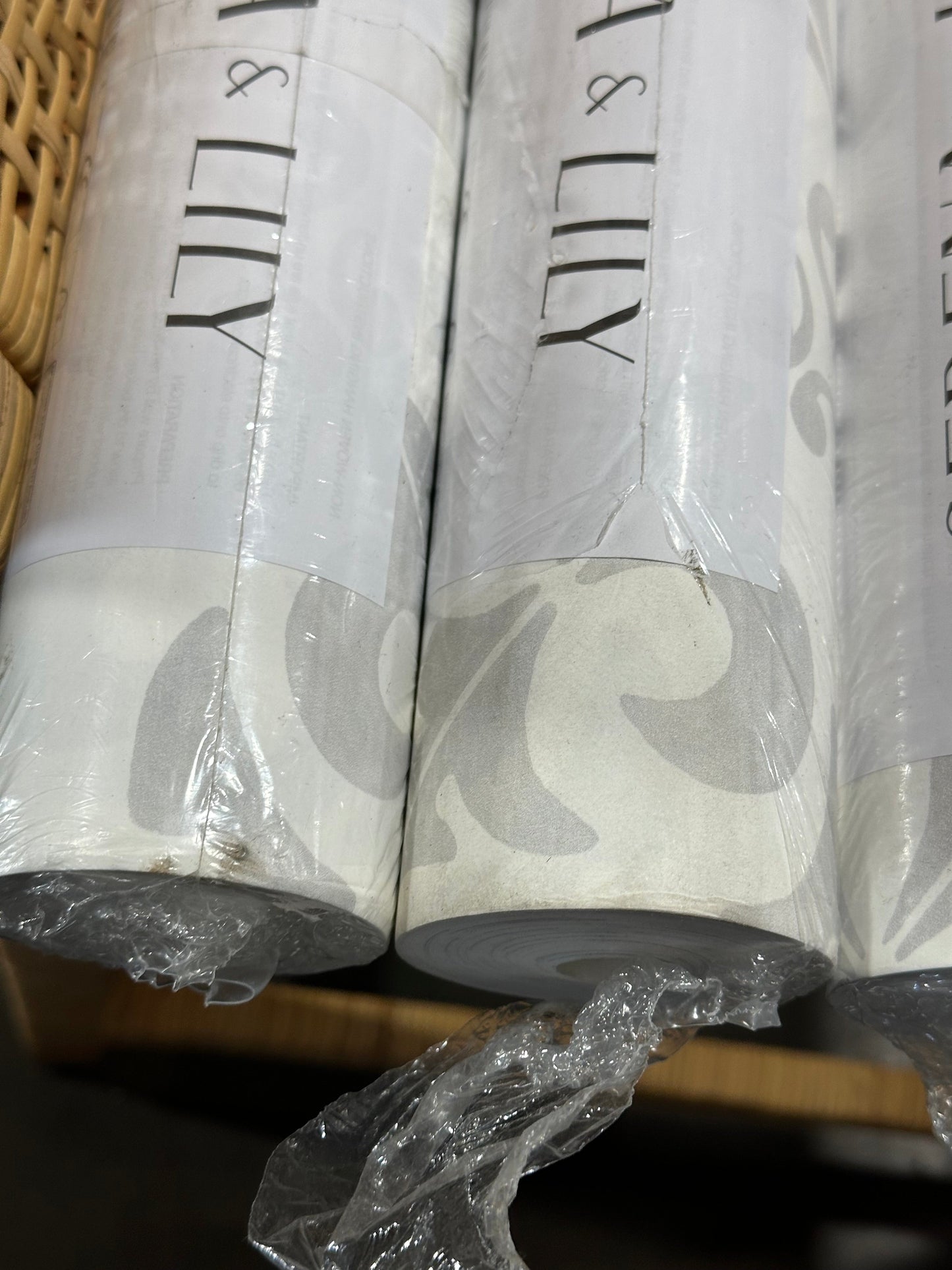 Wentworth Wallpaper-Fog (CL) - The Home Decor Outlet