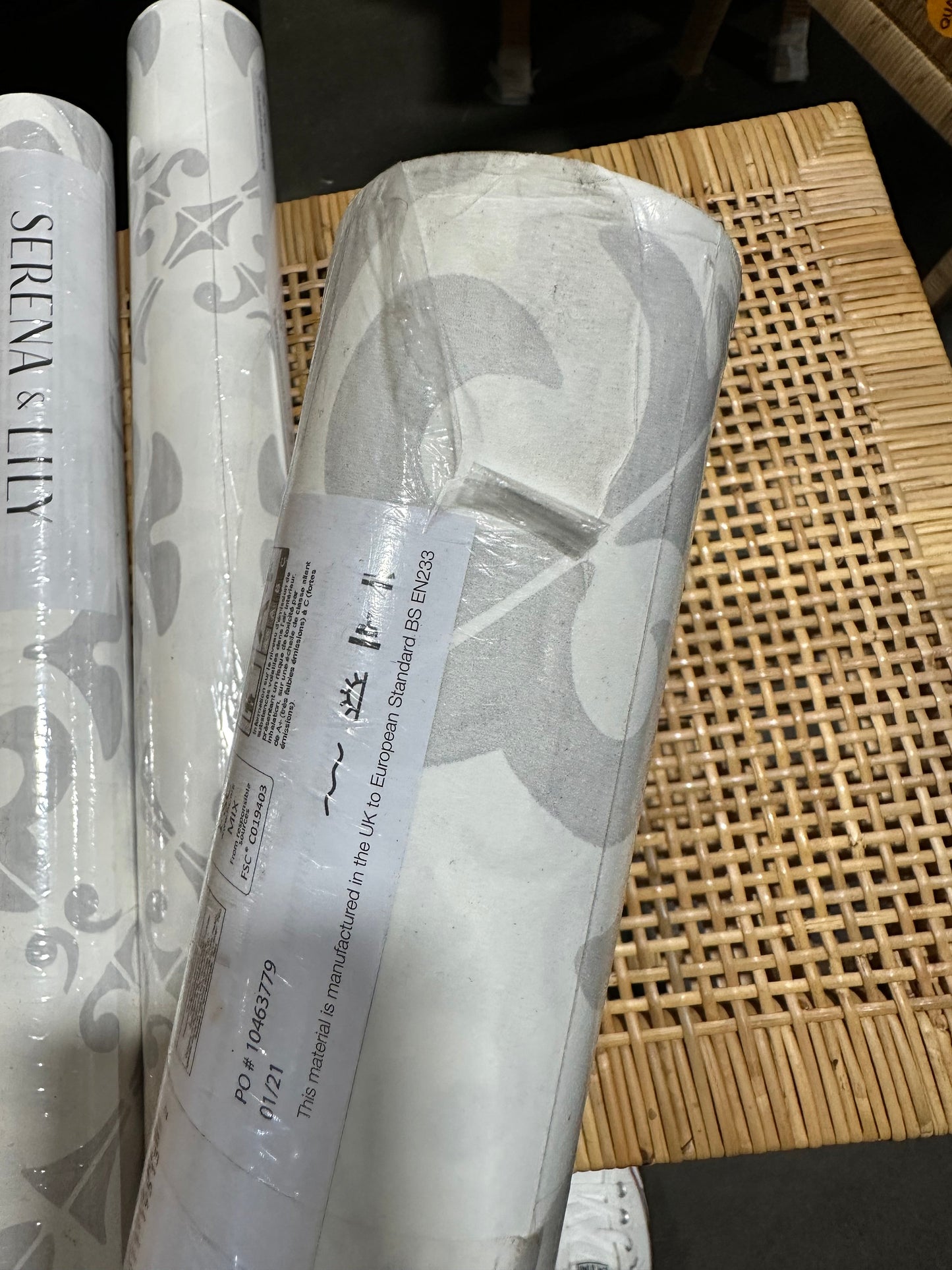 Wentworth Wallpaper-Fog (CL) - The Home Decor Outlet