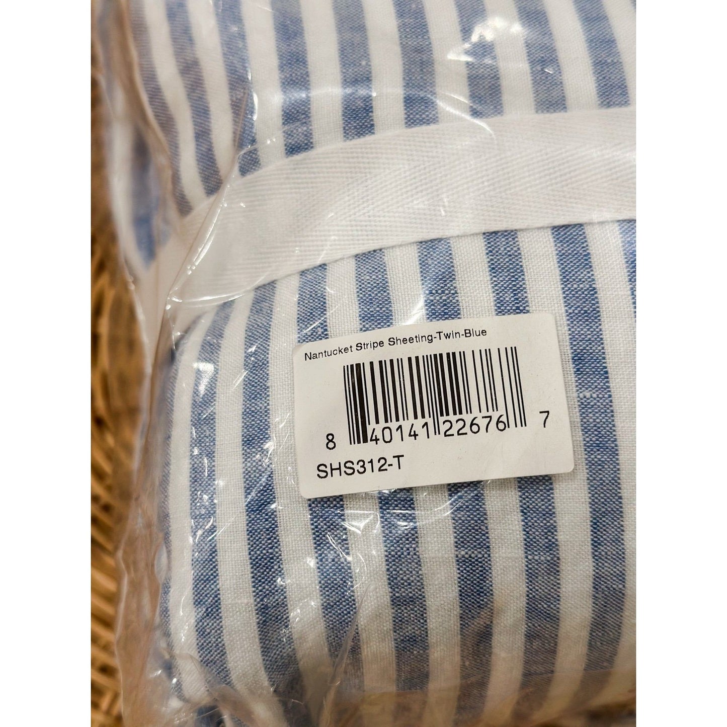Nantucket Stripe Linen Sheet Set (Twin)-Blue - The Home Decor Outlet