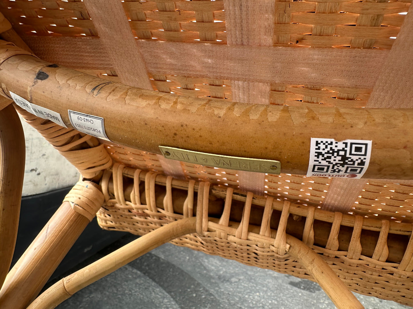 Sunwashed Riviera Rattan Counter Stool-Natural