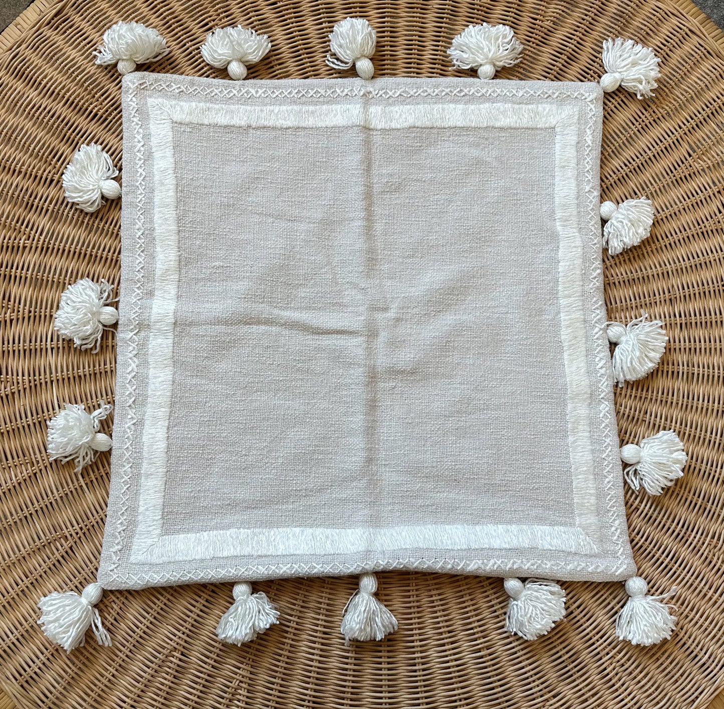 Serena & Lily Tahoma Pillow Cover (22” SQ)-Sand - The Home Decor Outlet