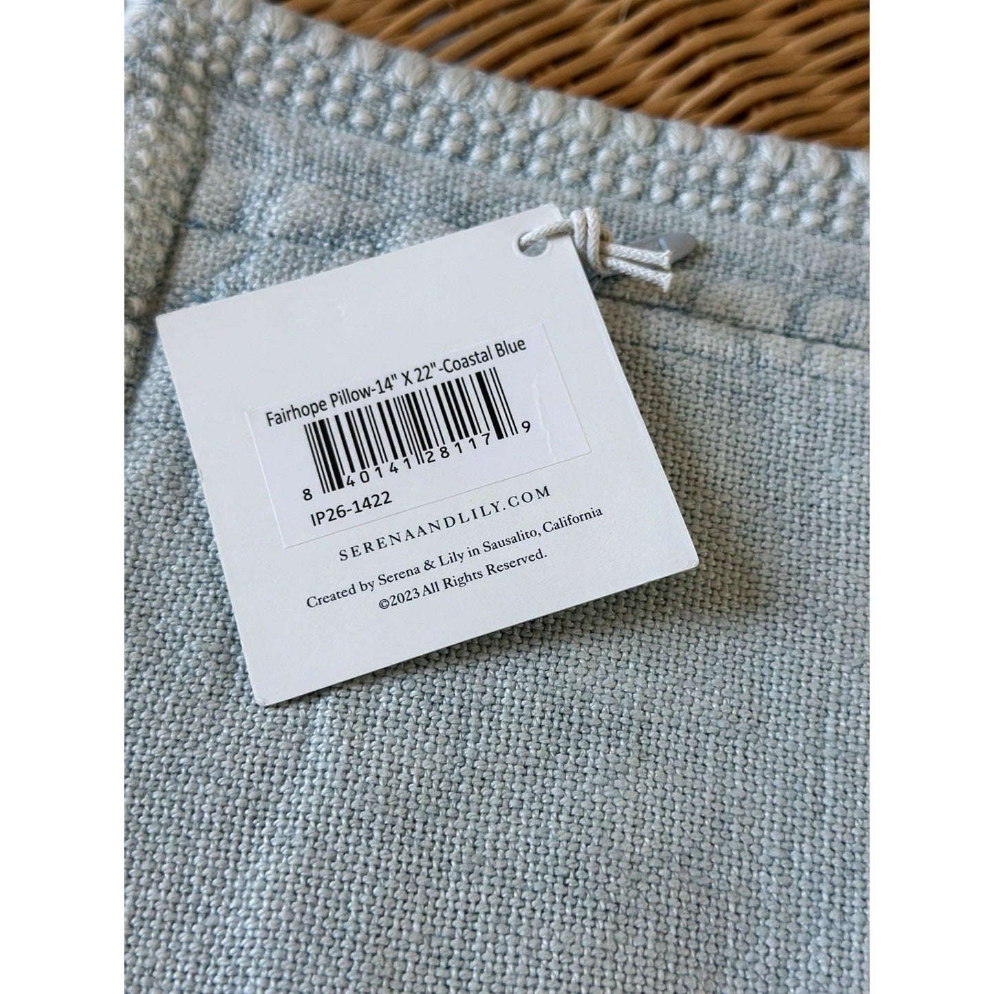 Fairhope Pillow Cover (14”x22”)-Coastal Blue