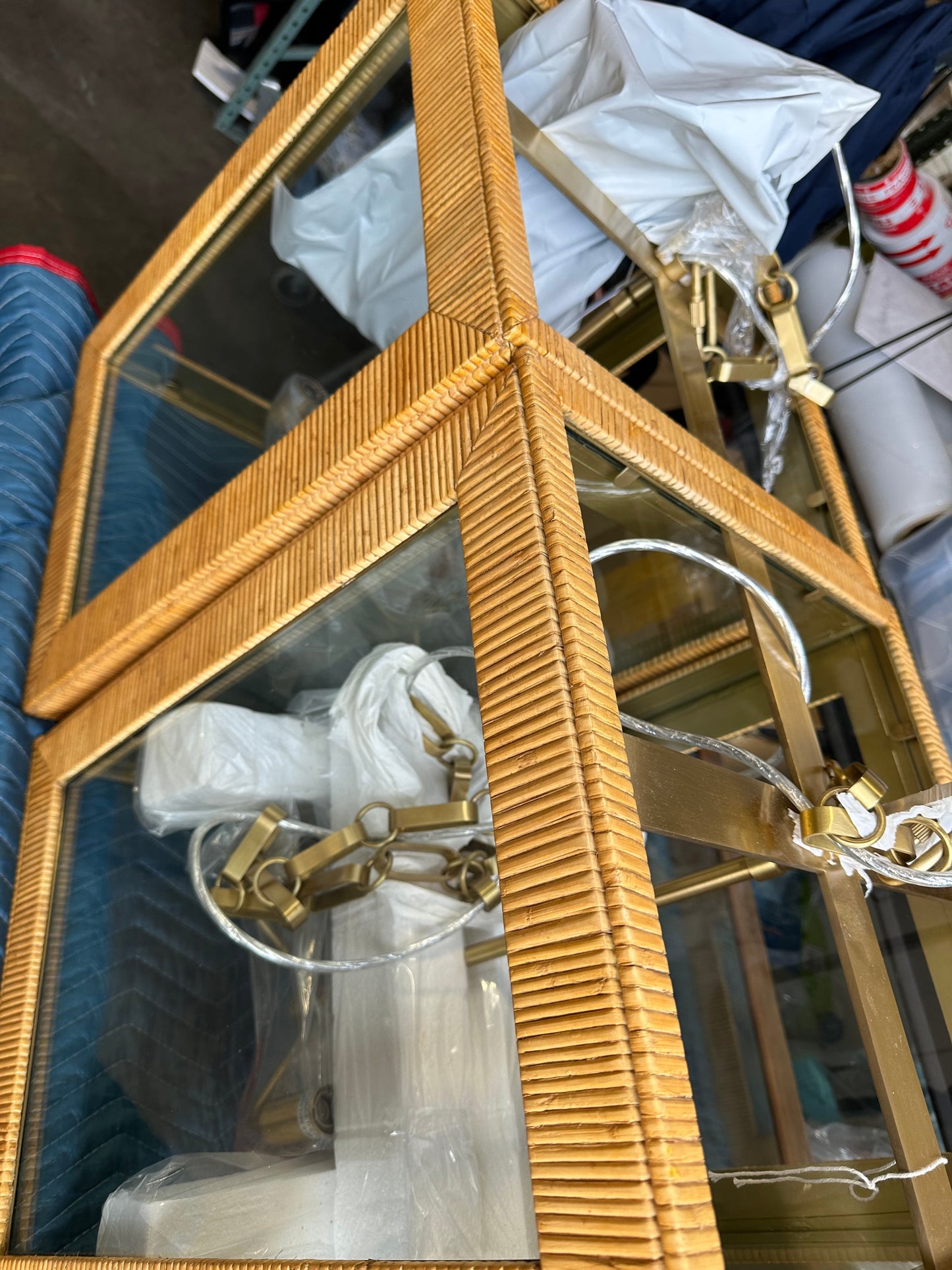Huntington Rattan Lantern - The Home Decor Outlet