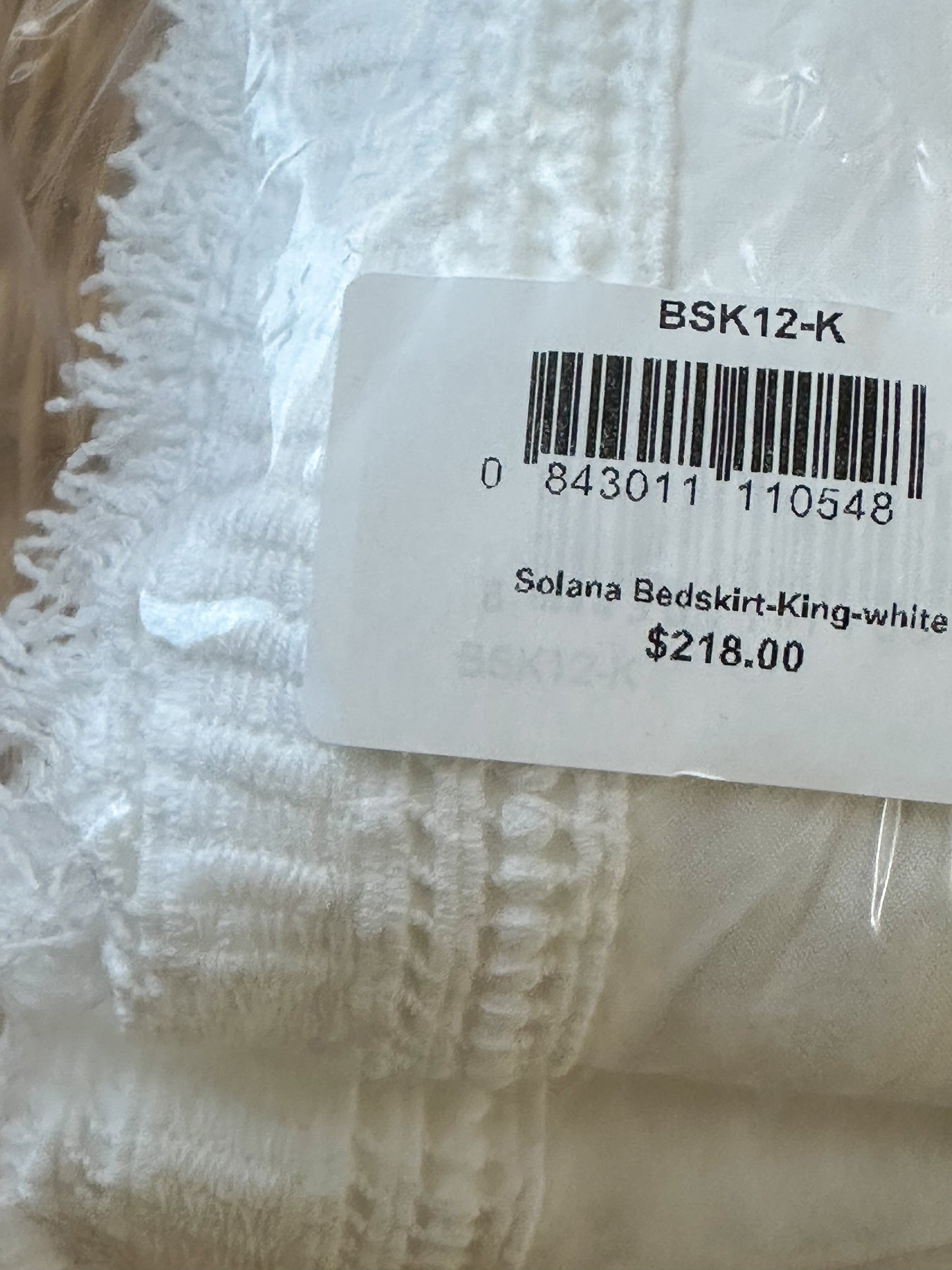 Solana Bedskirt (King)-White - The Home Decor Outlet