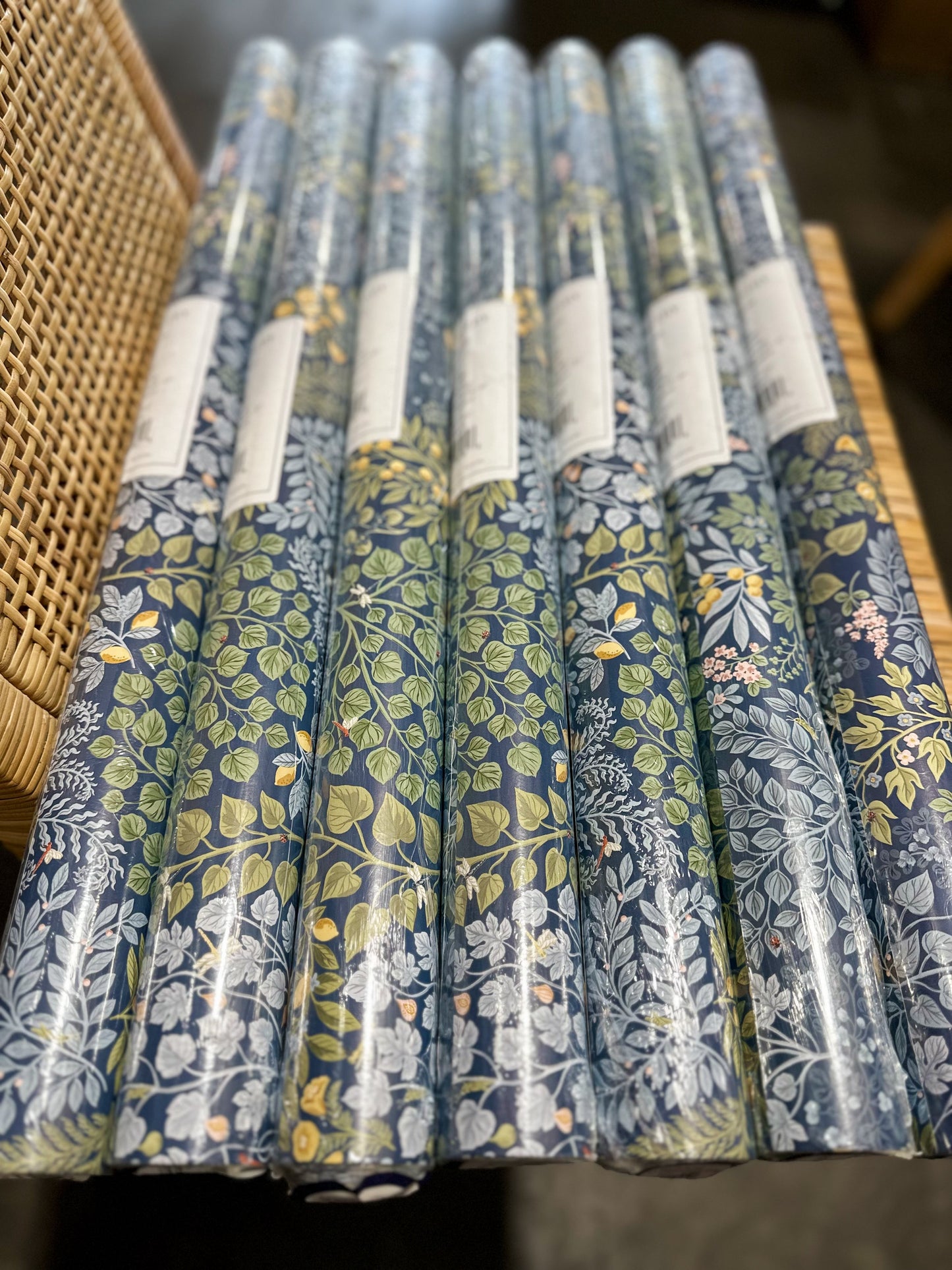 Wisley Wallpaper (Peel & Stick/Removable)-Vintage Indigo Blue