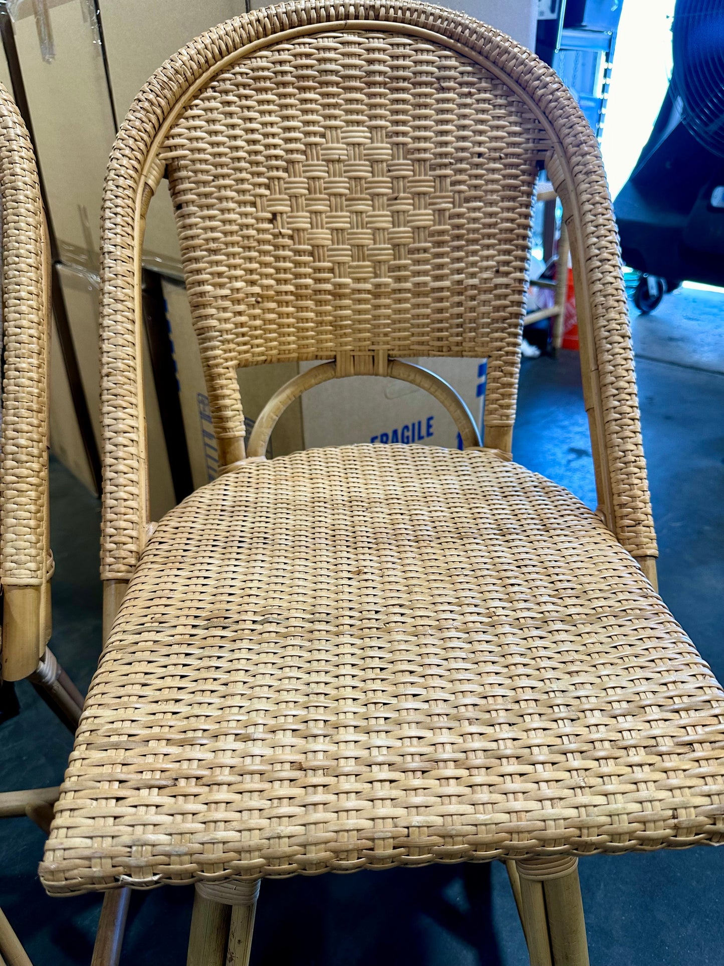 Sunwashed Riviera Swivel Rattan Counter Stool-Natural (CL) - The Home Decor Outlet