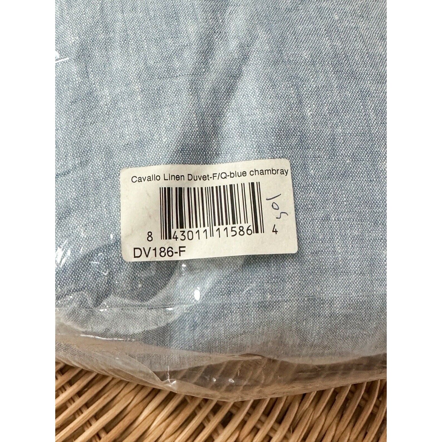 Cavallo Linen Duvet Cover (F/Q)-Blue Chambray (CL) - The Home Decor Outlet