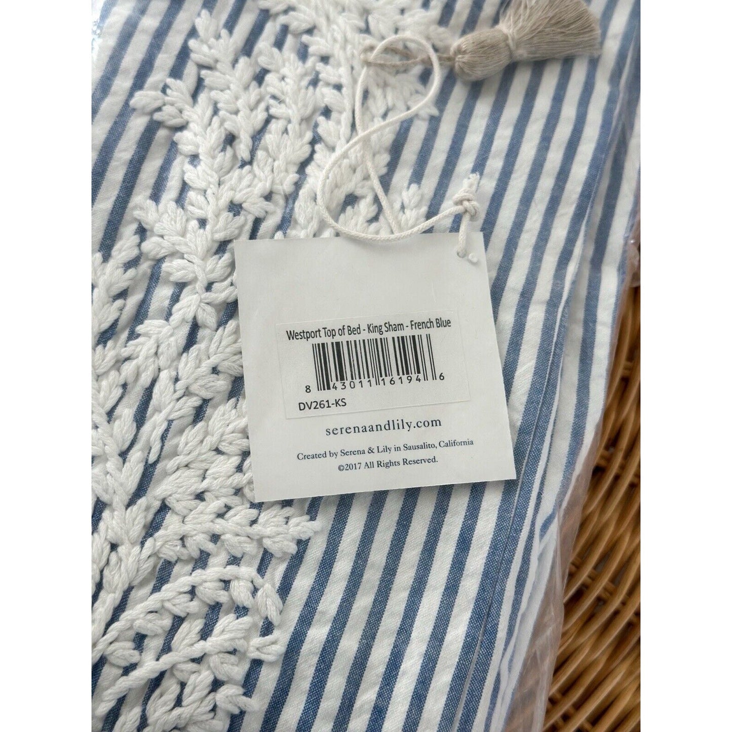 Westport King Shams (Set of 2)-French Blue - The Home Decor Outlet