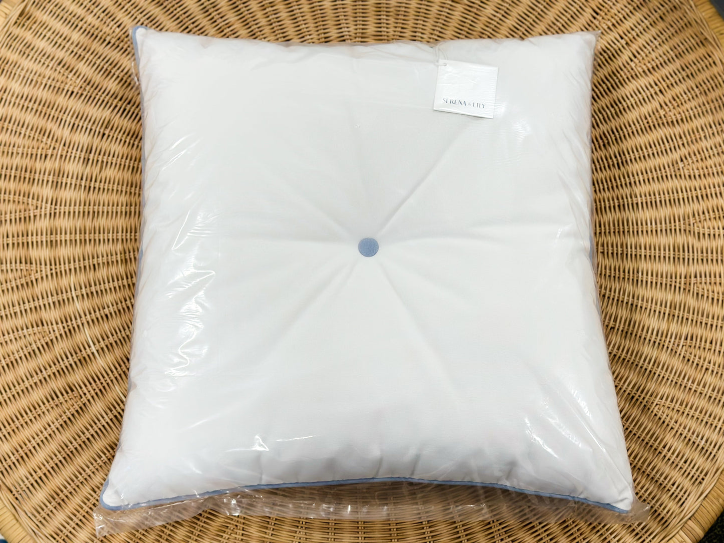 Sunbrella® Lido Pillow-White/Coastal - The Home Decor Outlet