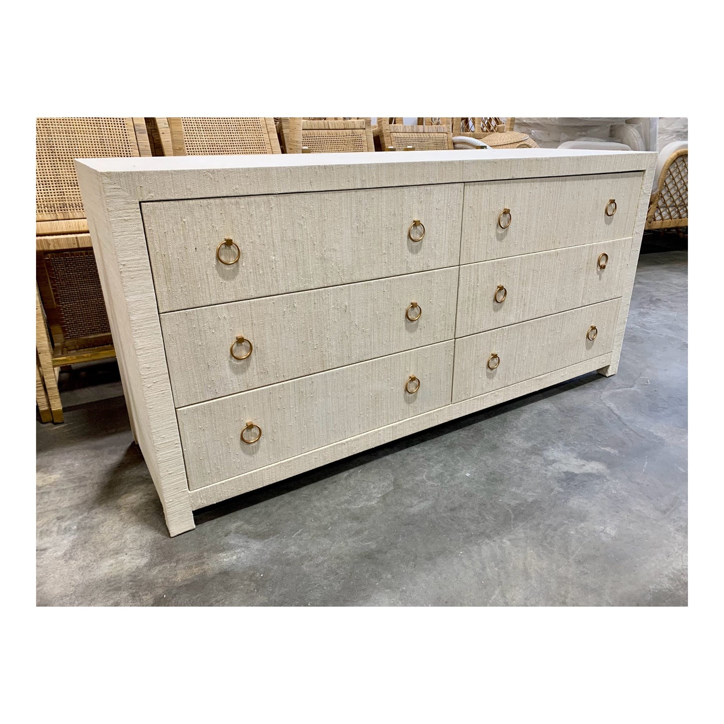 Blake Dresser (Wide 6-Drawer)-Natural - The Home Decor Outlet