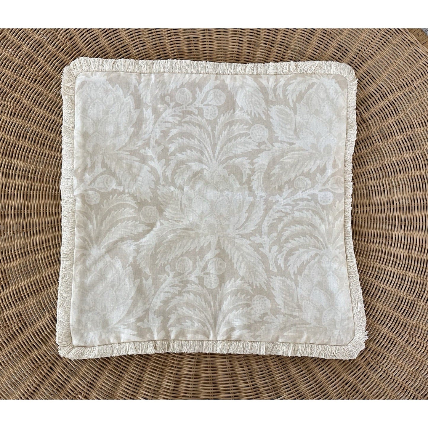Artichoke Pillow Cover (20” SQ)-Sand Beige
