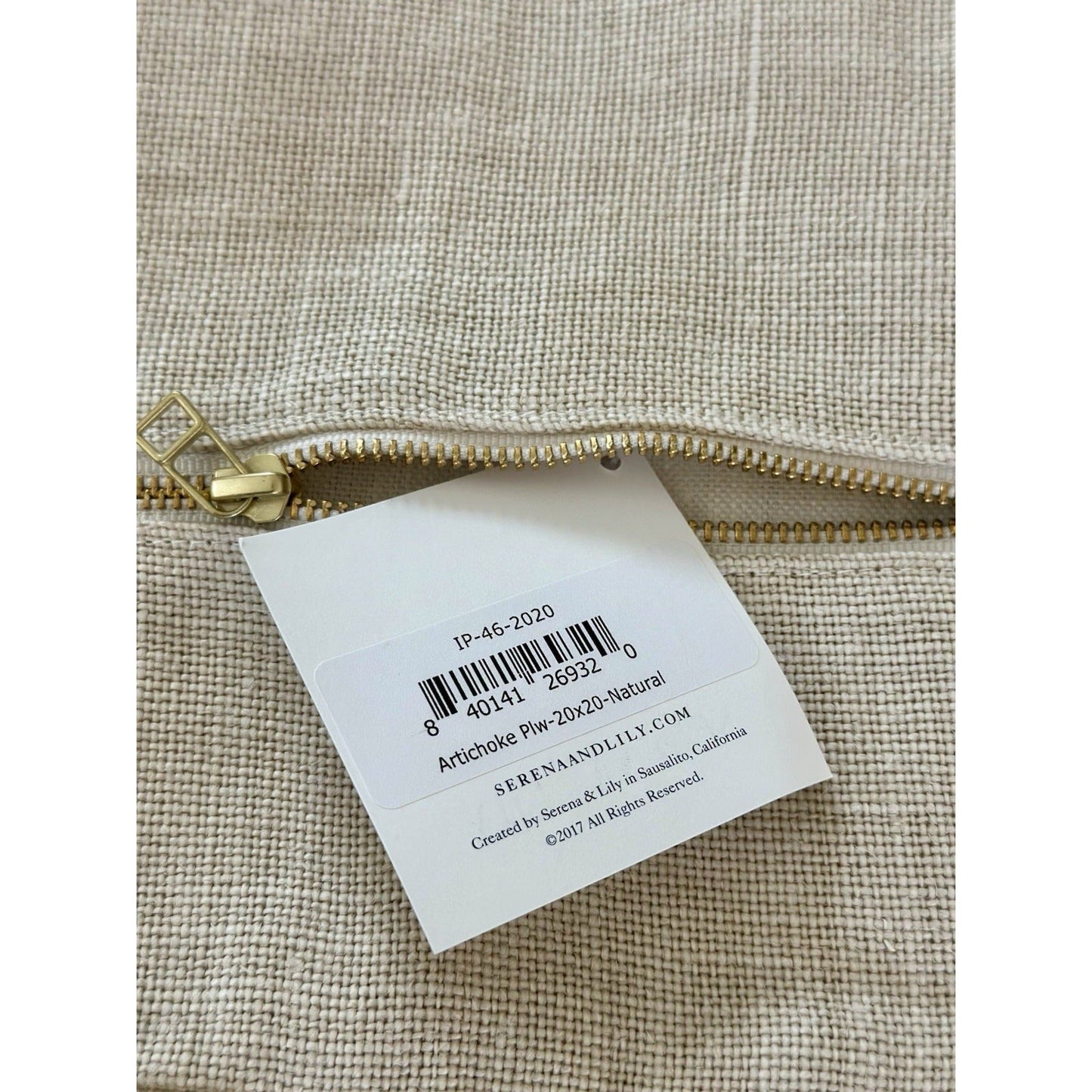 Artichoke Pillow Cover (20” SQ)-Sand Beige