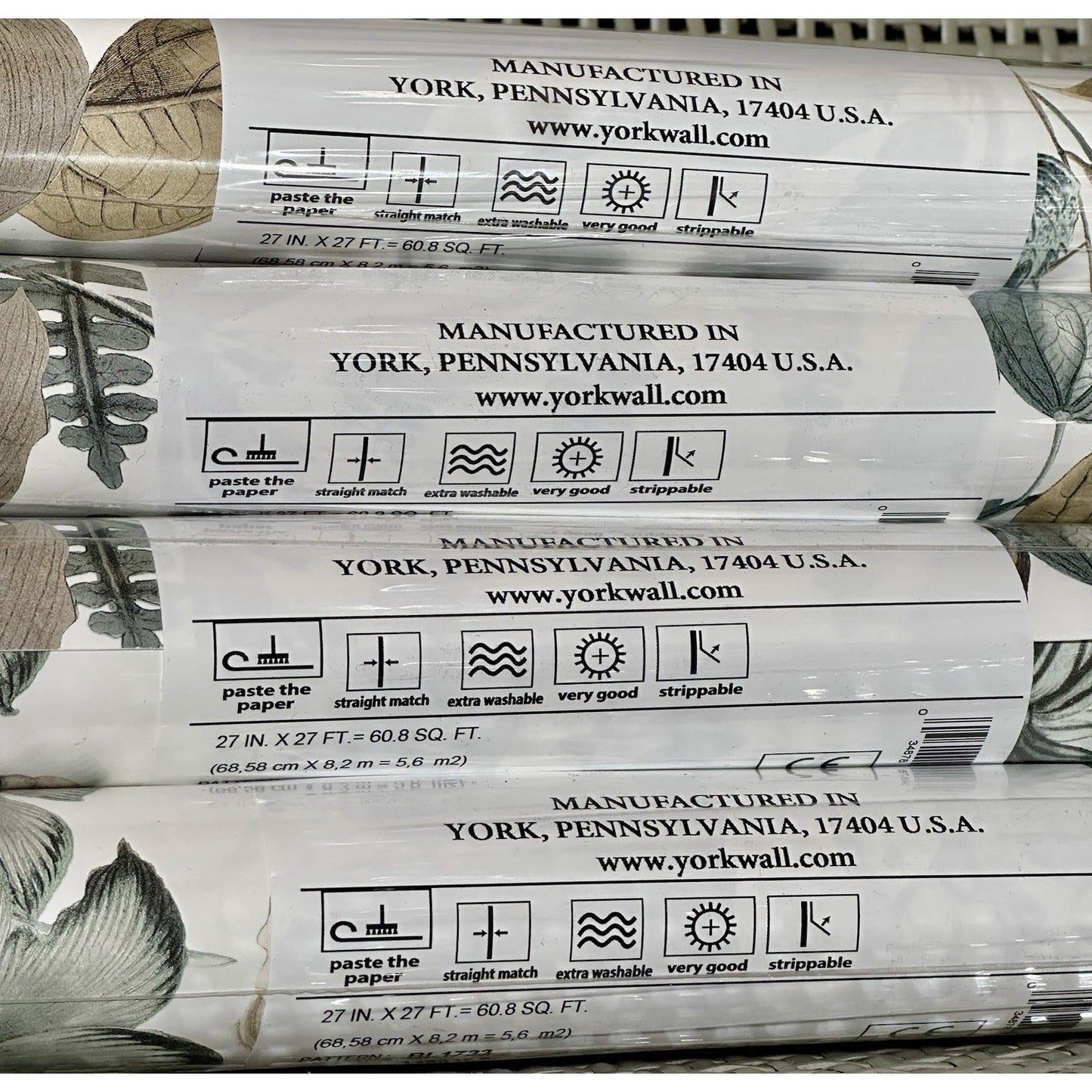 York Wallcoverings Butterfly House Wallpaper-White/Neutrals/Blue