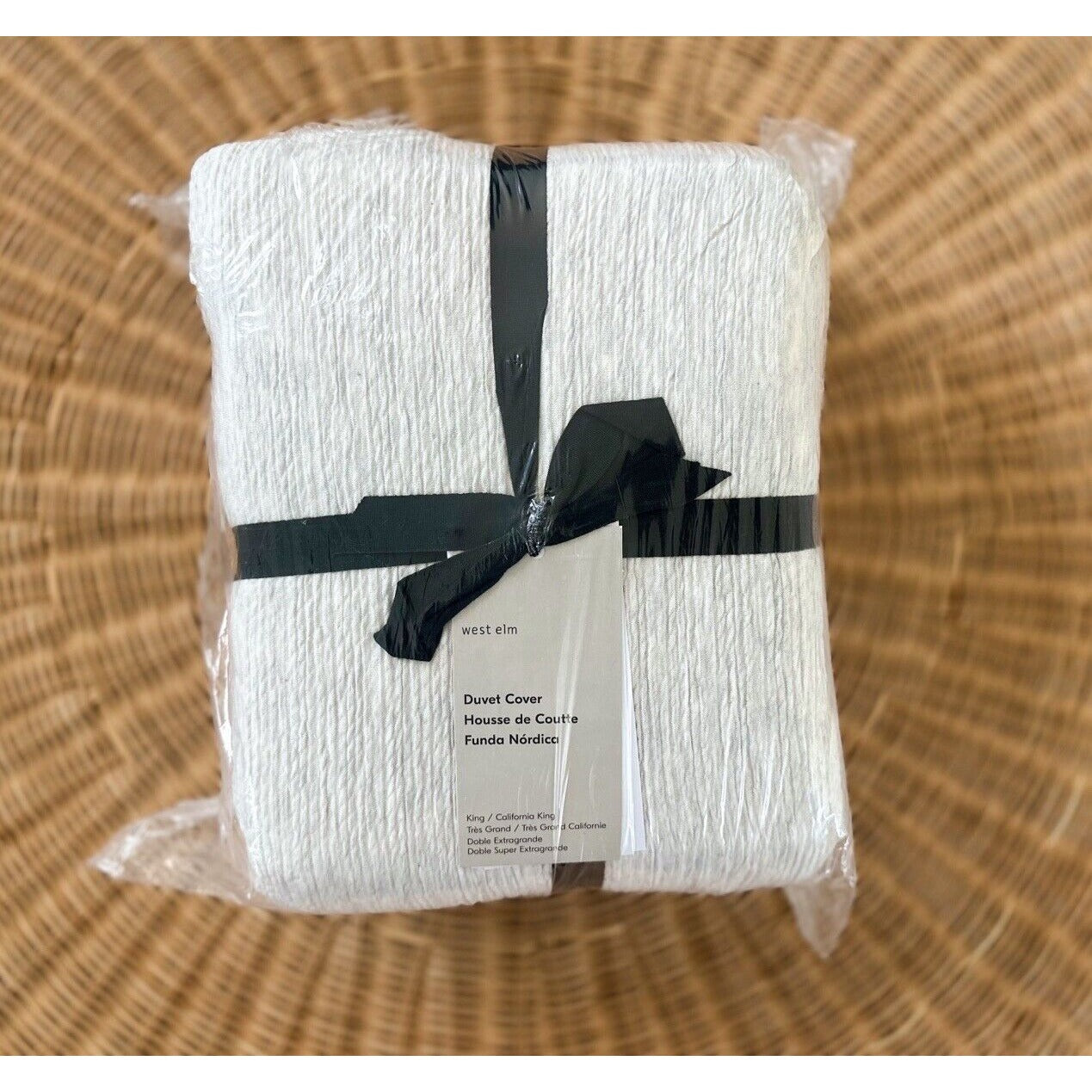 West Elm TENCEL™ Modal Jersey Duvet Cover (K/CK)-Heathered Light Gray - The Home Decor Outlet