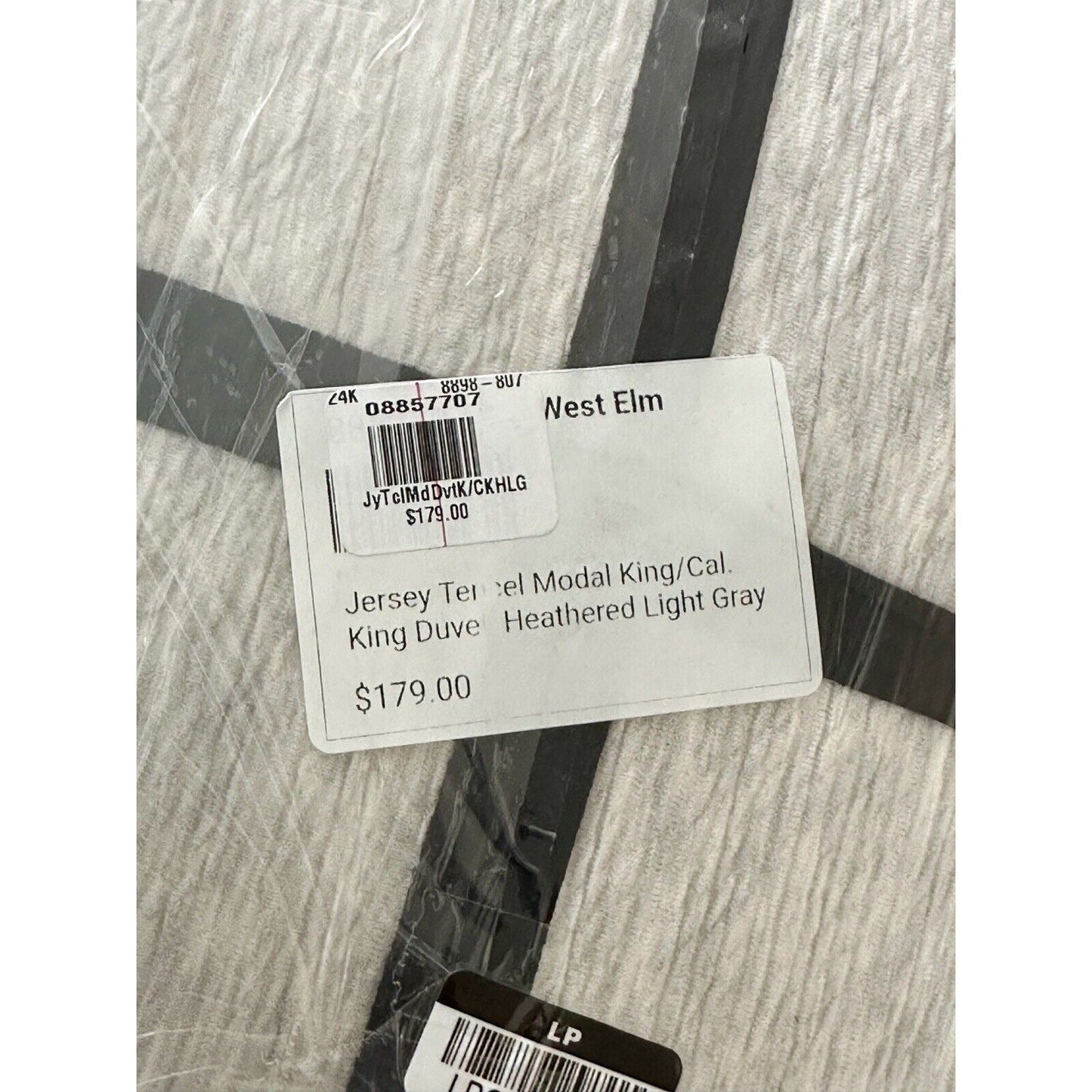 West Elm TENCEL™ Modal Jersey Duvet Cover (K/CK)-Heathered Light Gray - The Home Decor Outlet