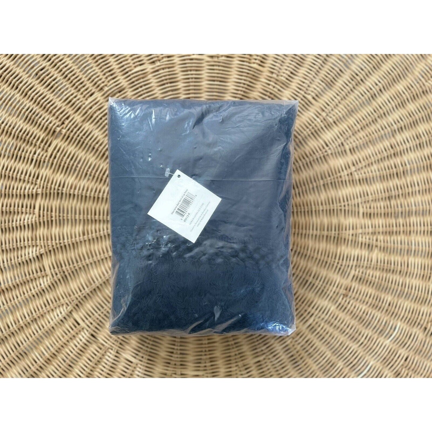 Macramé Bedskirt (King)-Navy - The Home Decor Outlet