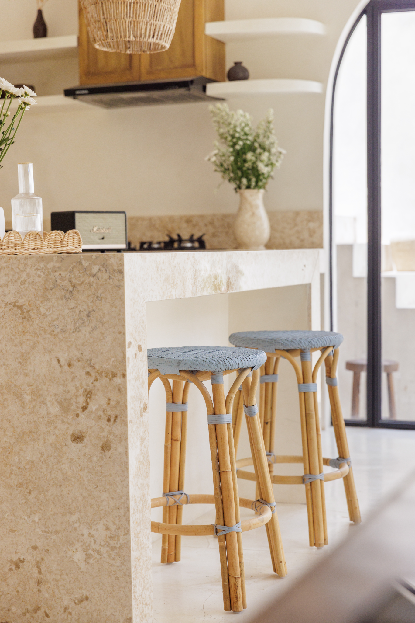 Bistro Backless Counter Stool - Bay Blue - The Home Decor Outlet