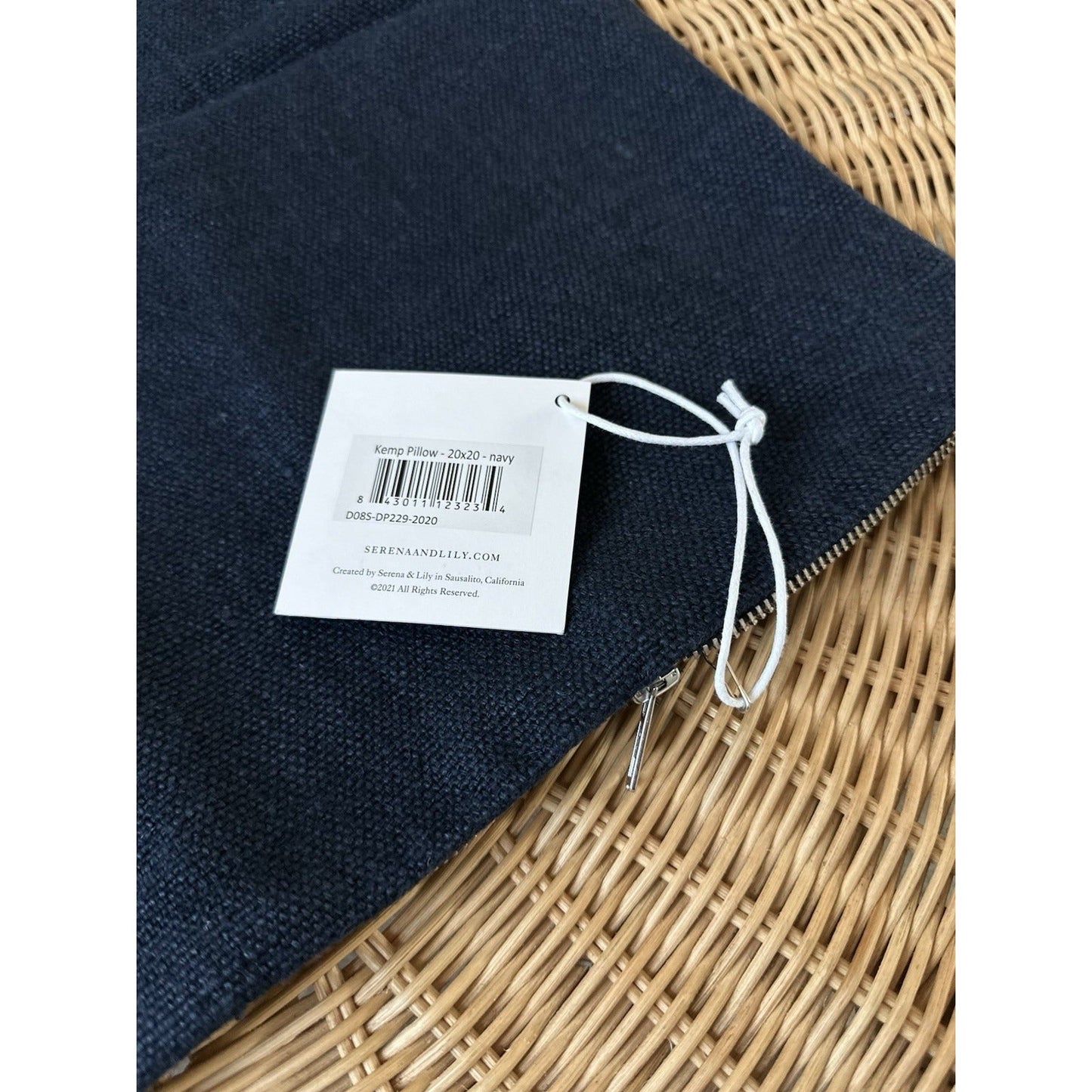 Kemp Pillow Cover (20” SQ)-Navy Blue