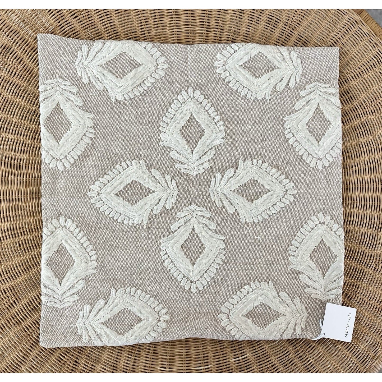 Leighton Pillow Cover (24” SQ)-Doe Beige